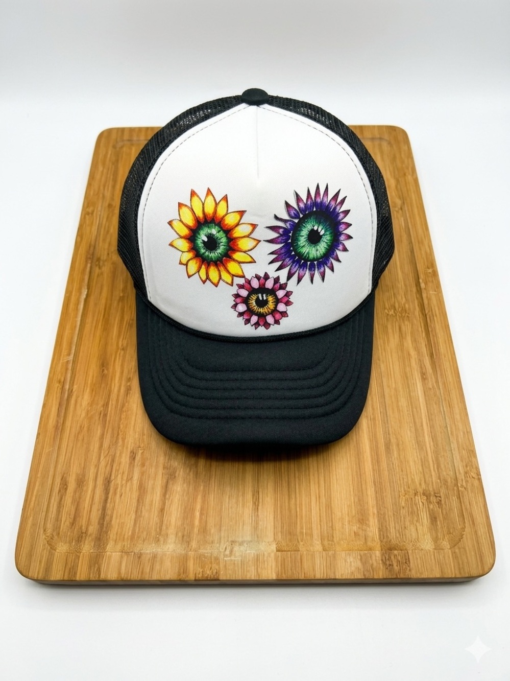 Whimsical Adjustable Eye Print Hat